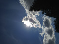 Round shaped object appeared from clouds image 1013